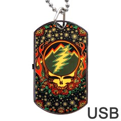 Grateful Dead Steal Your Face Deadhead Hippie Logo Music Dog Tag Usb Flash (one Side) by Perong