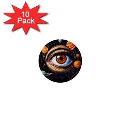 Eye Of The Universe (ai) 1  Mini Buttons (10 Pack)  by dflcprintsclothing